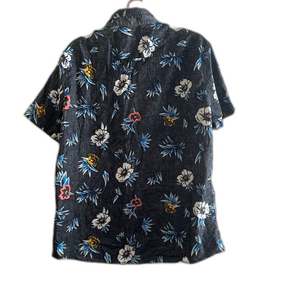 Urban Pipeline Shirt Mens XXL Black Floral Hawaiian Cotton Aloha Beach Casual - Picture 4 of 8